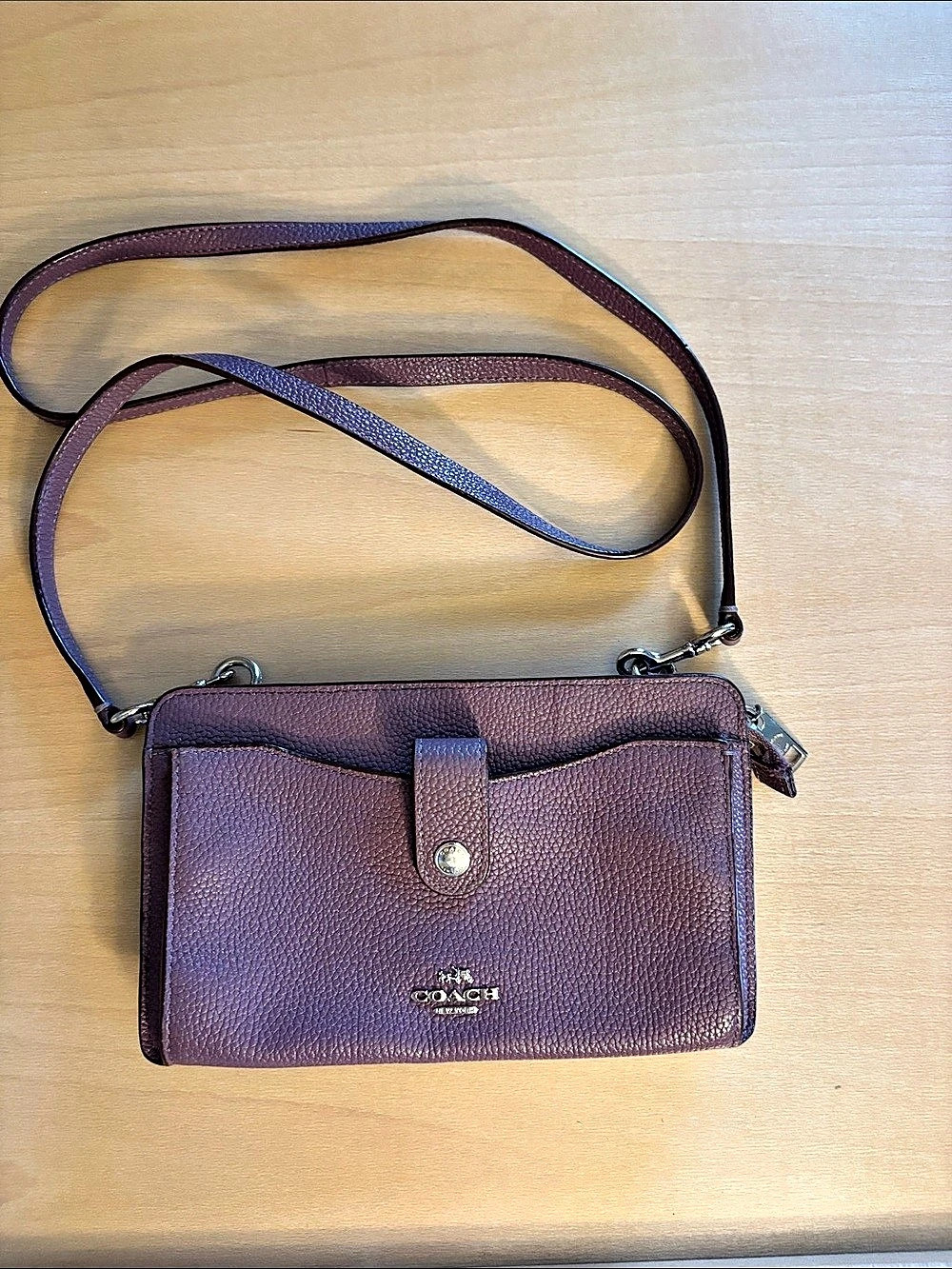 Coach Snap Phone Crossbody in lavender